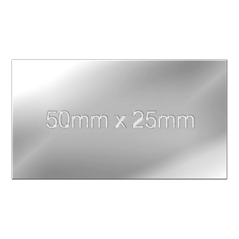 New Standard Plate 50mm x 25mm