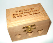 Engraved Mini Wooden Jewellery  Box