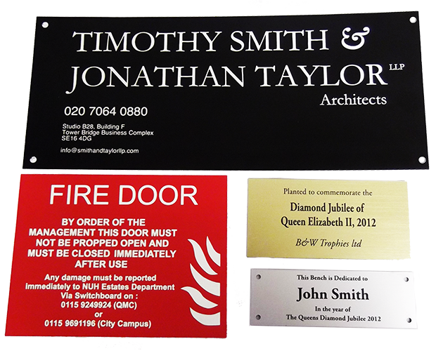 Laser Engraved Traffolyte Signage Plate