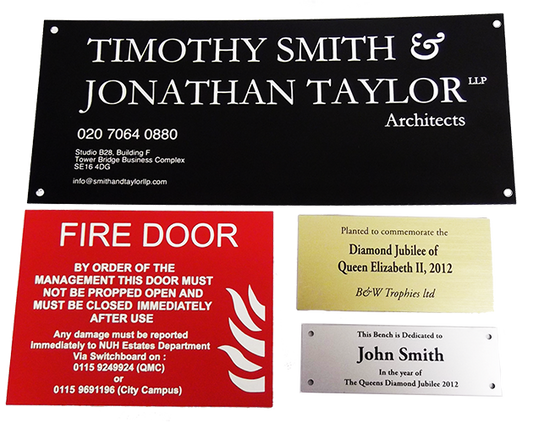 Laser Engraved Traffolyte Signage Plate