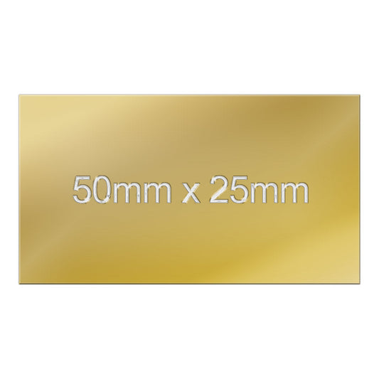 New Standard Plate 50mm x 25mm