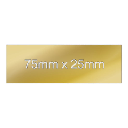 NEW Standard Plate 75mm x 25mm